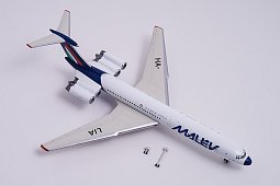 Модель из металла самолета Ил-62 в масштабе 1:400